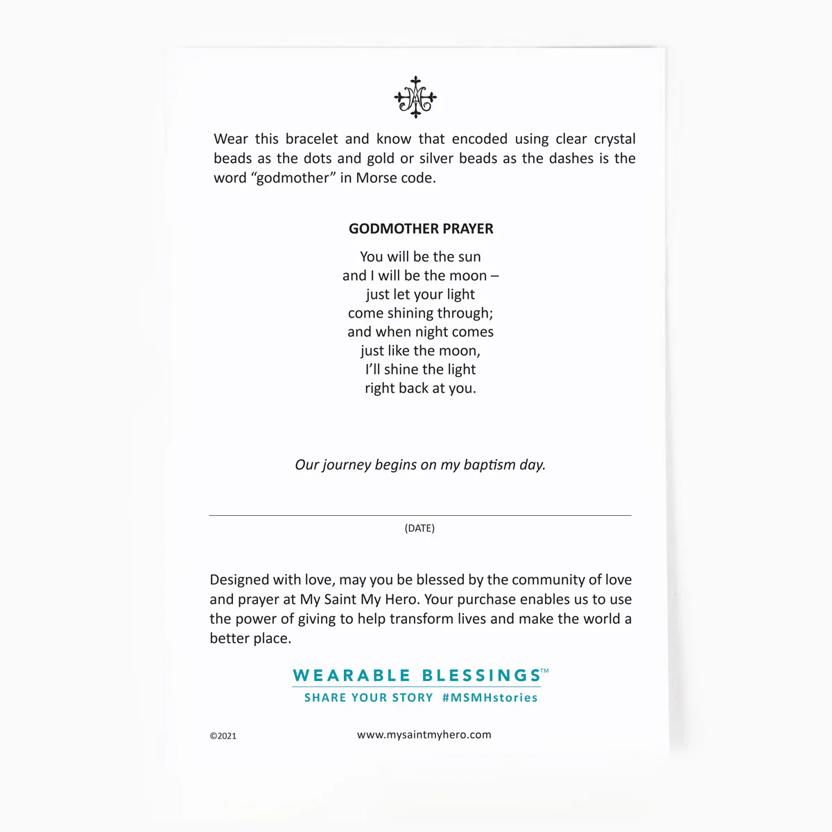 Godmother Morse Code Bracelet – Faith & Loving Guidance - Blessed Bands