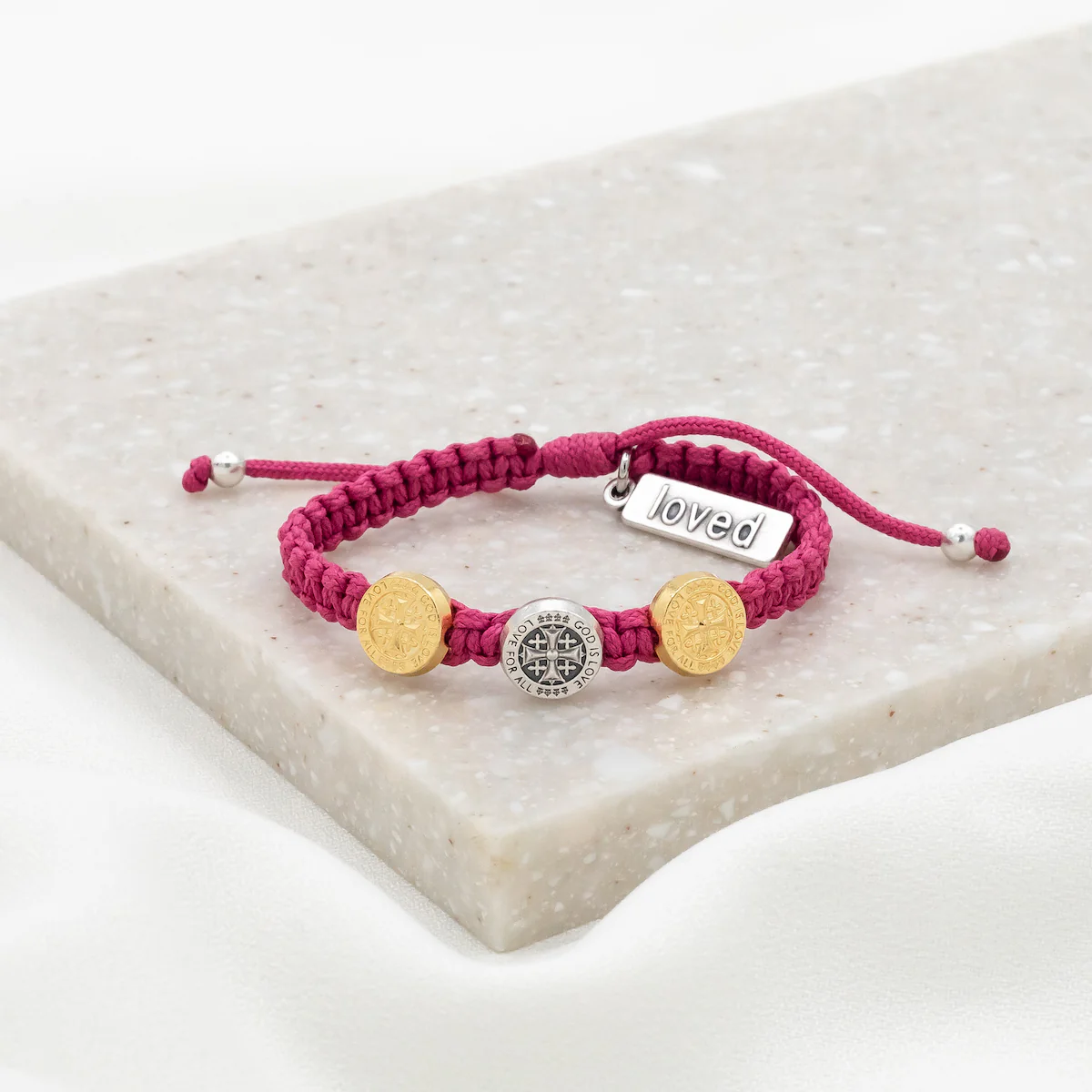 Share the Love Power Pink Kids’ Faith Bracelet - Blessed Bands