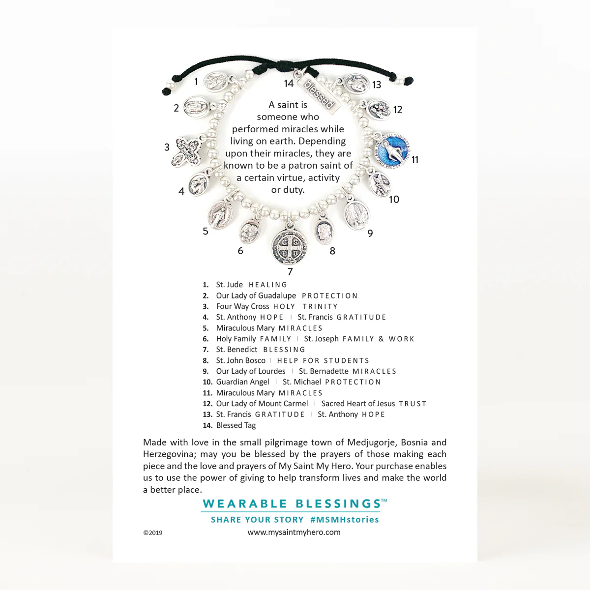 Glory Saints & Angels Bracelet – Faith & Protection Jewelry - Blessed Bands