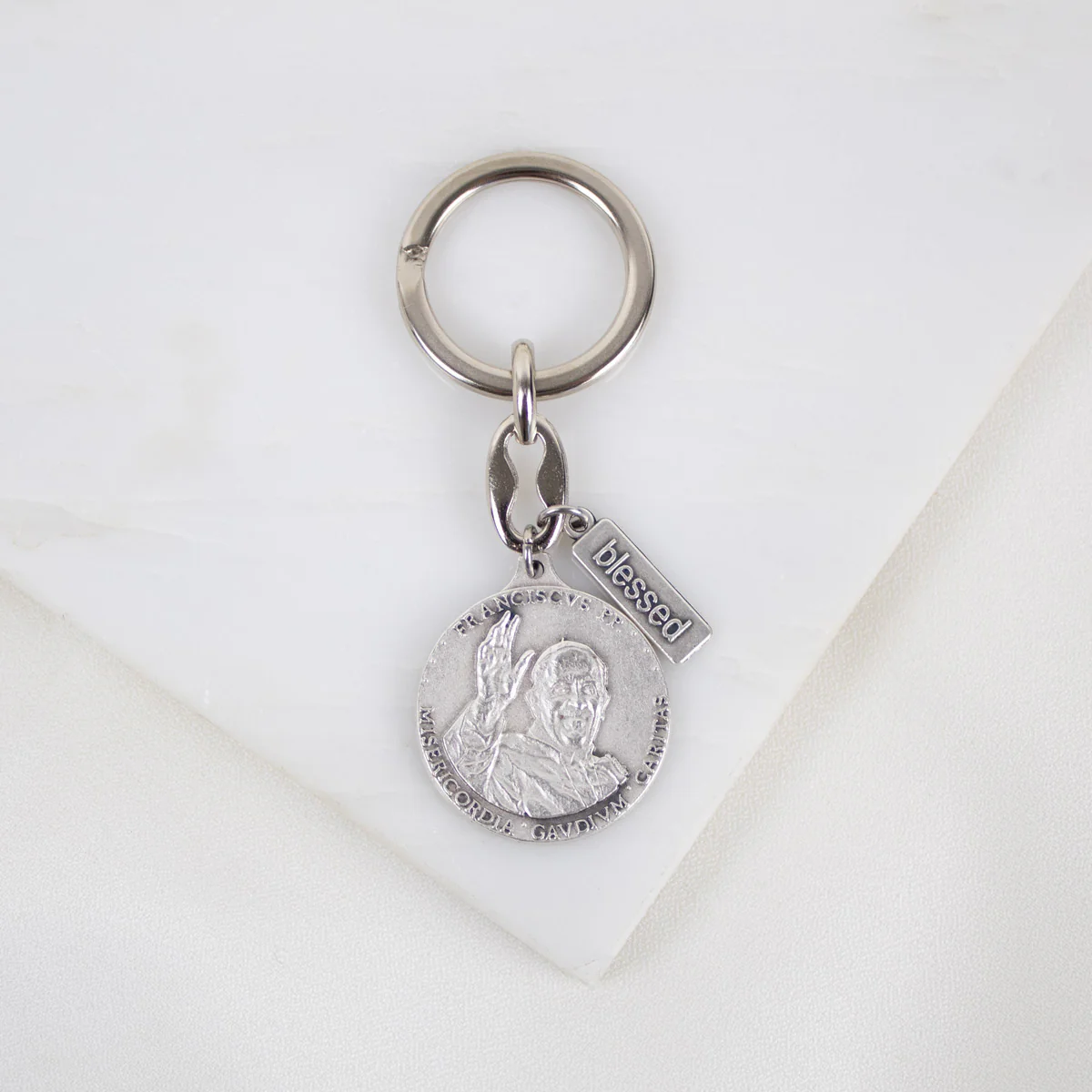 Pope Francis Medal Key Ring – Symbol of Faith & Blessing - Blessed Bands