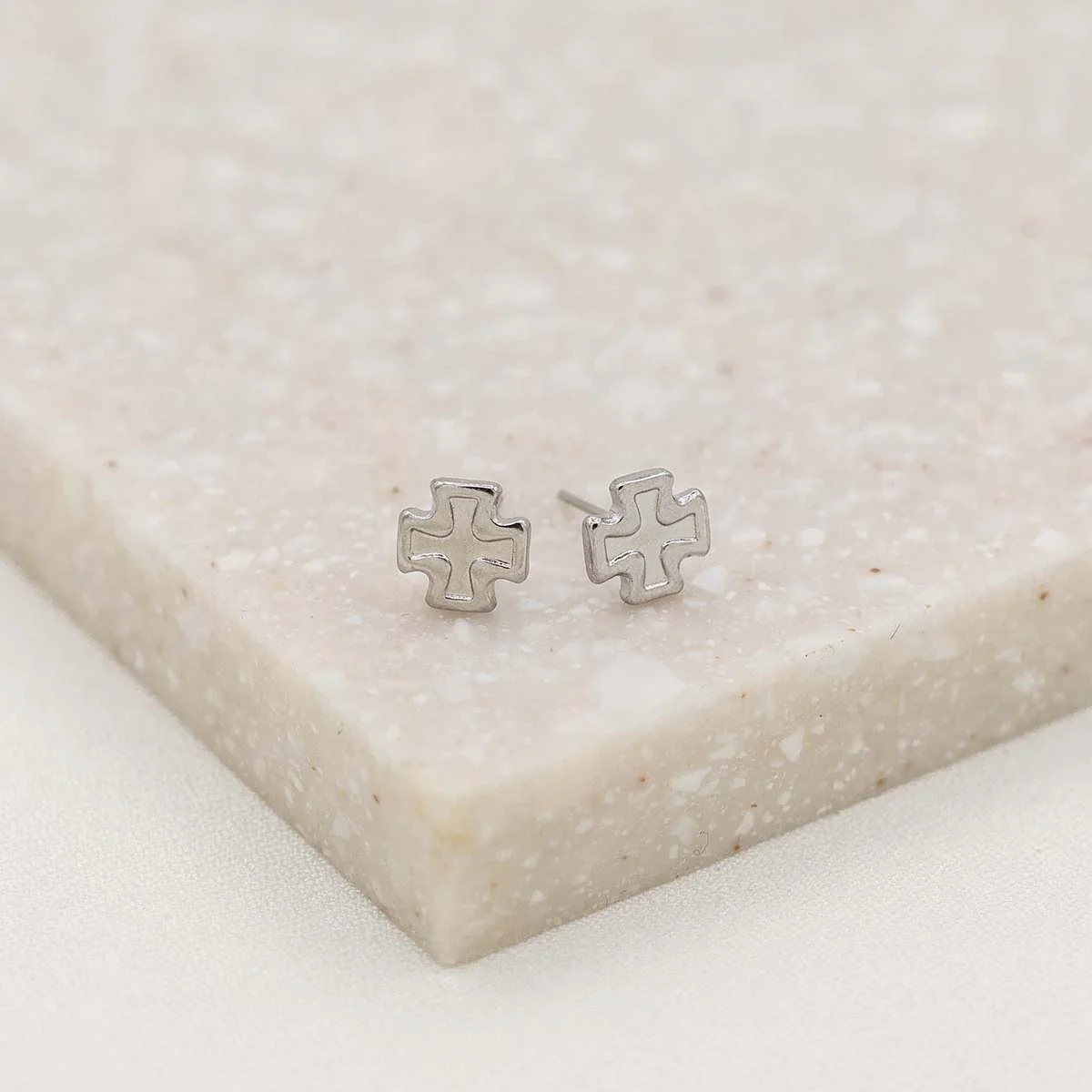 Faith Stud Earrings – Simple Elegance & Spiritual Grace - Blessed Bands