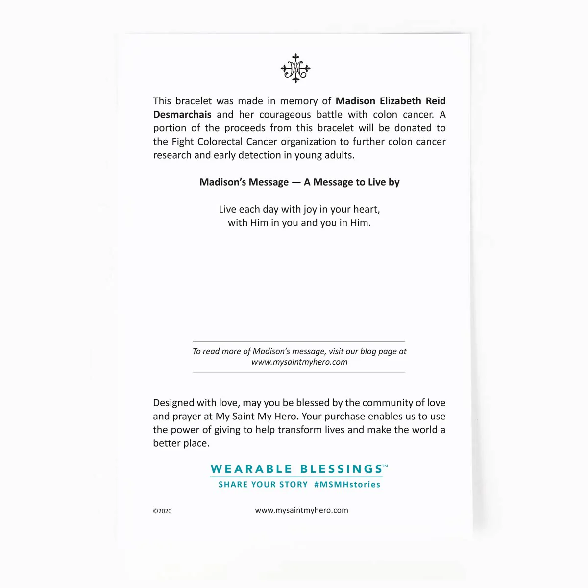 Angelic Light Bracelet – Faith & Cancer Research Support - Blessed Bands