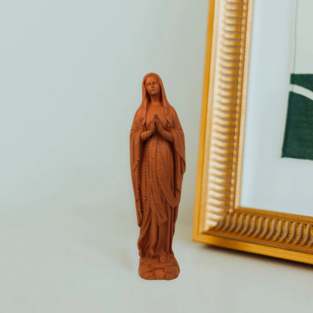 Our Lady of Lourdes Statue – Small Devotional Figure - Blessed Bands