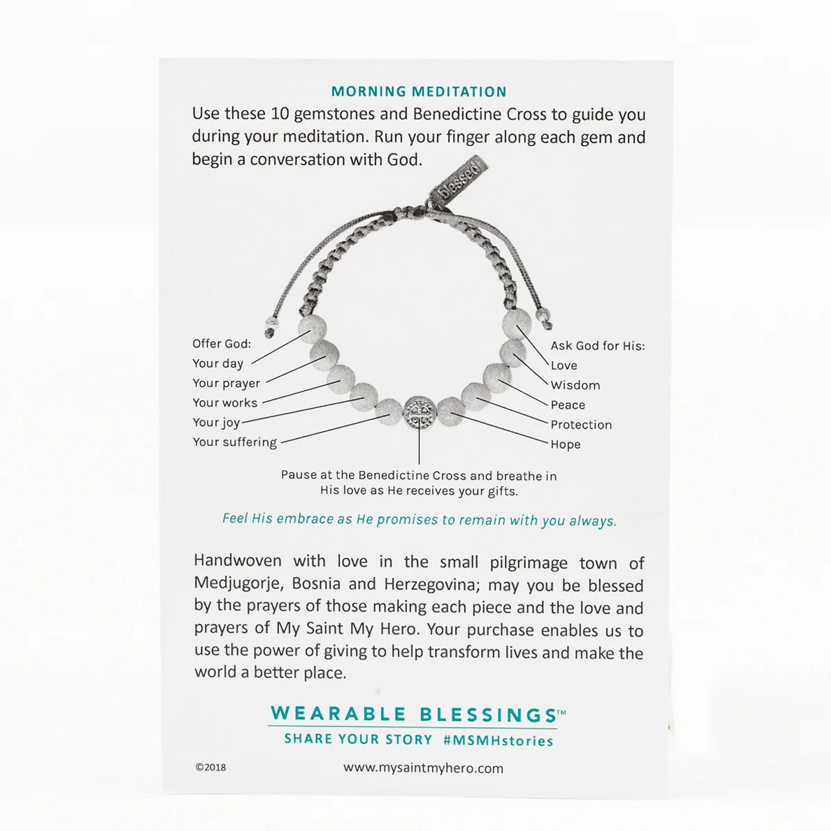 Wake Up and Pray Meditation Bracelet – Faith & Mindfulness - Blessed Bands