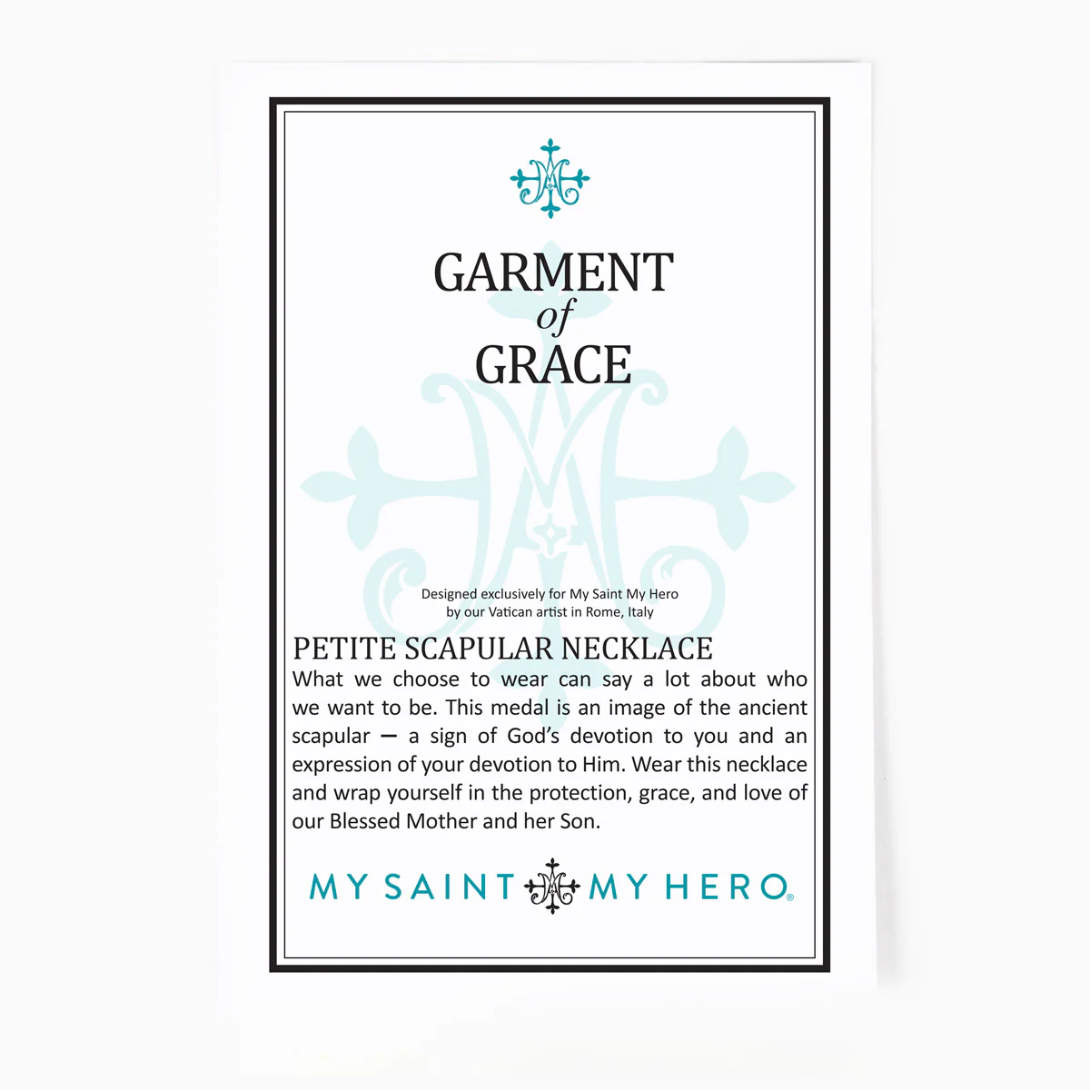 Garment of Grace Scapular Necklace – Sterling Silver Faith - Blessed Bands