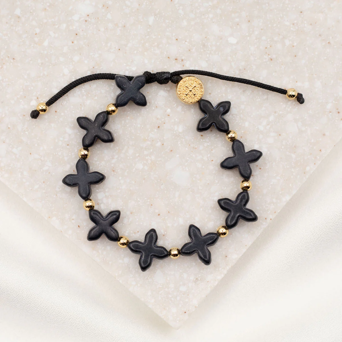 Grounded in Faith Beaded Cross Bracelet – Spiritual Strength - Blessed Bands