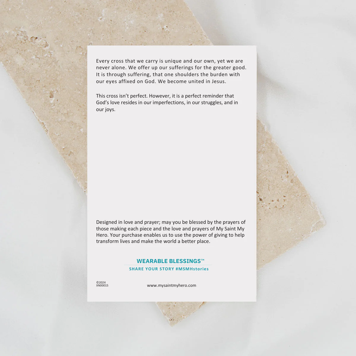 Abide Pearl Cross Necklace – Grace, Faith & Peace - Blessed Bands