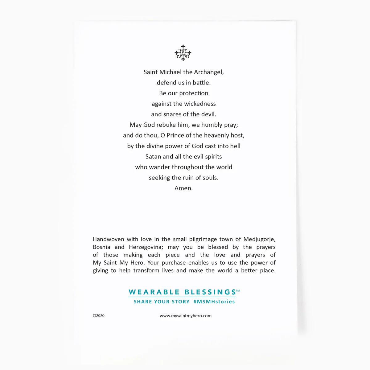 Kids' Faith Bracelet – Archangel Michael Blessing - Blessed Bands