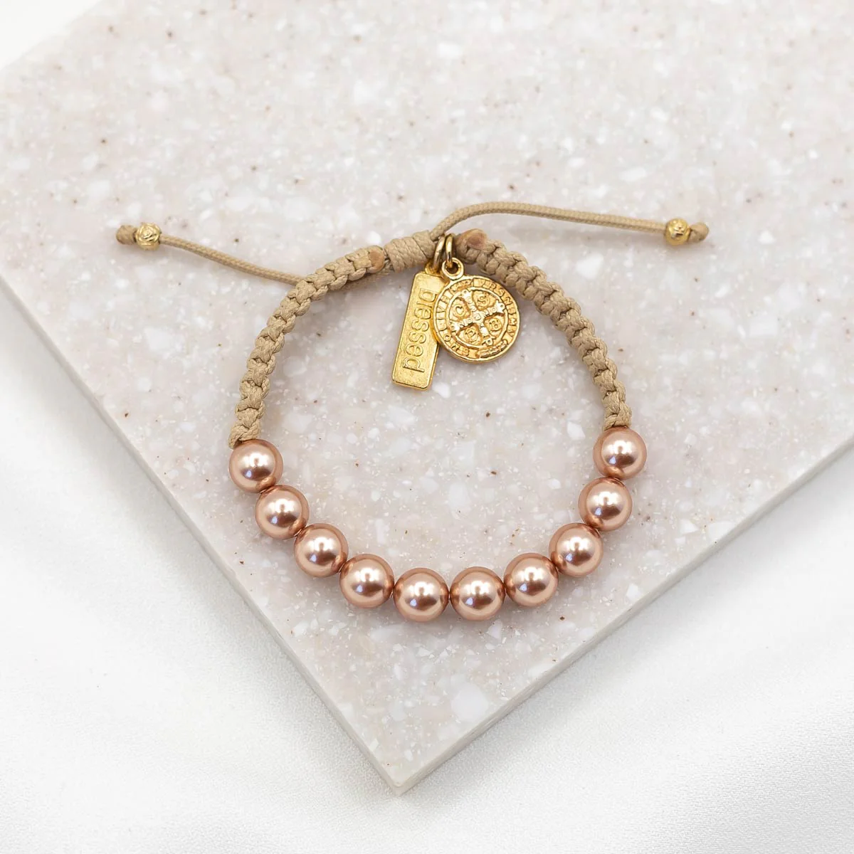 She is Radiant Gold Bracelet – Faith & Inner Light - Blessed Bands