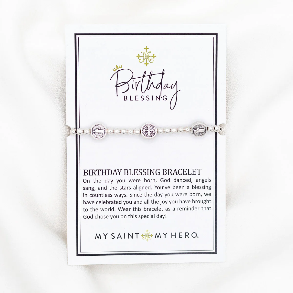 Benedictine Birthday Blessing Bracelet – Faith & Grace Gift - Blessed Bands