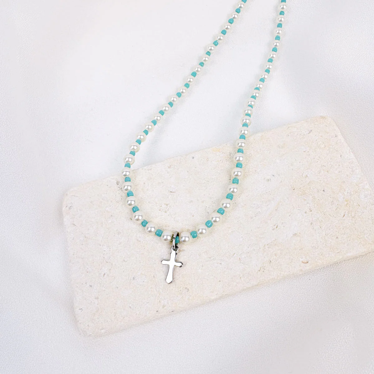 J.O.Y. Cross Necklace – Faith, Hope & Love Symbol - Blessed Bands