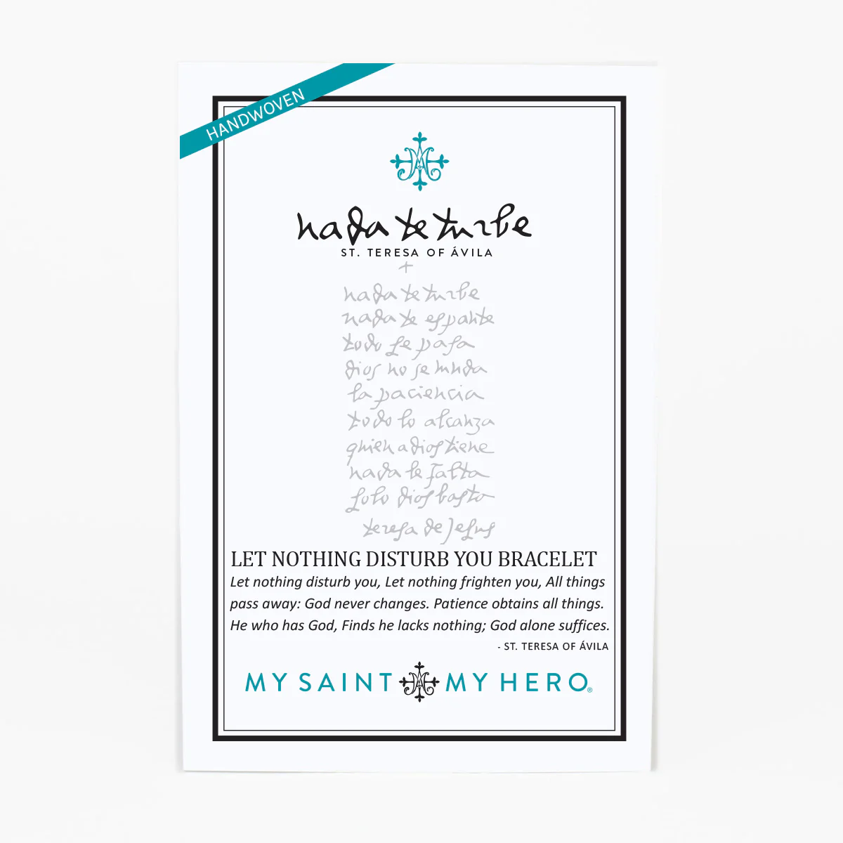 Let Nothing Disturb You Nada Te Turbe Bracelet - Blessed Bands