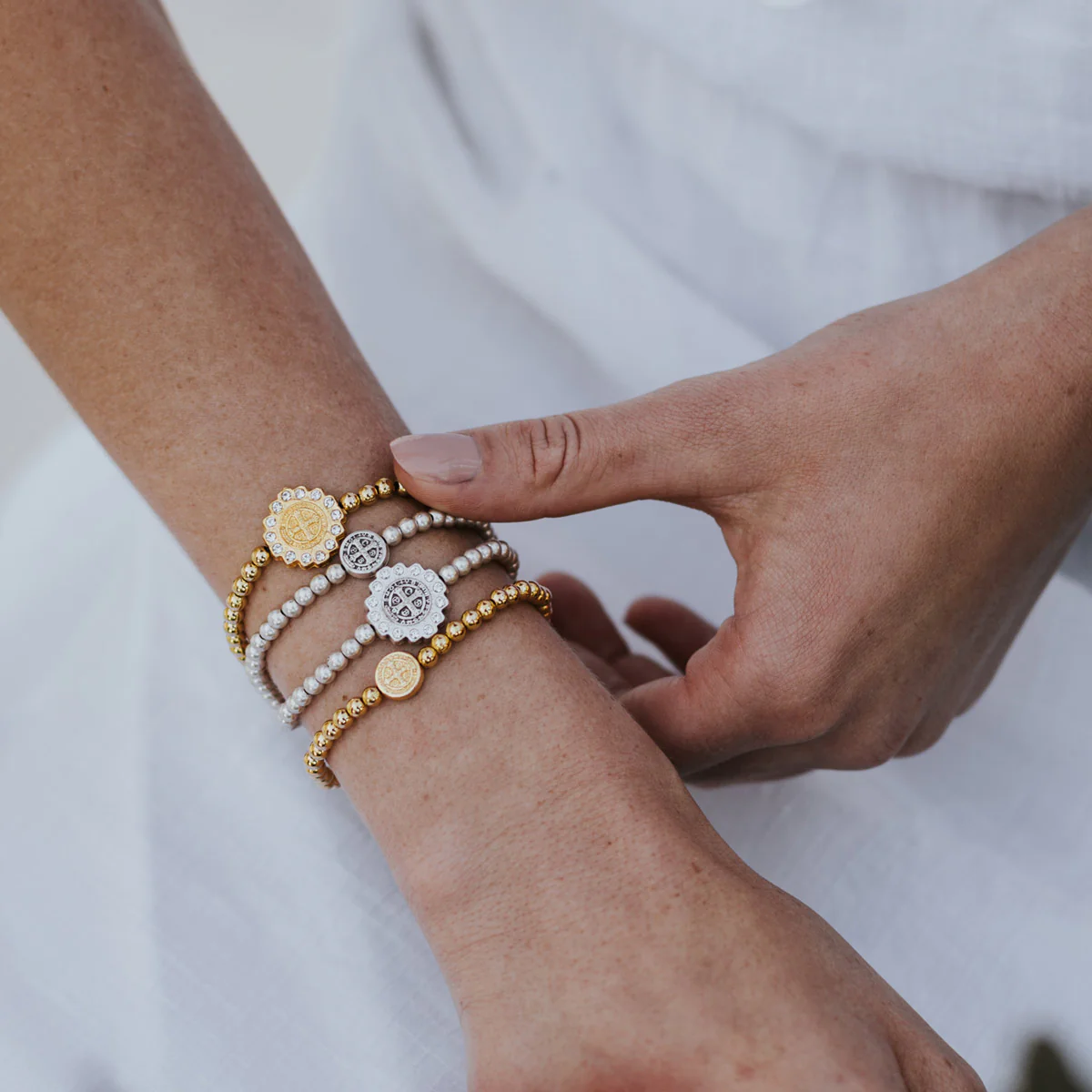 Mantra of Beauty & Brilliance Bracelet – Faith & Grace - Blessed Bands