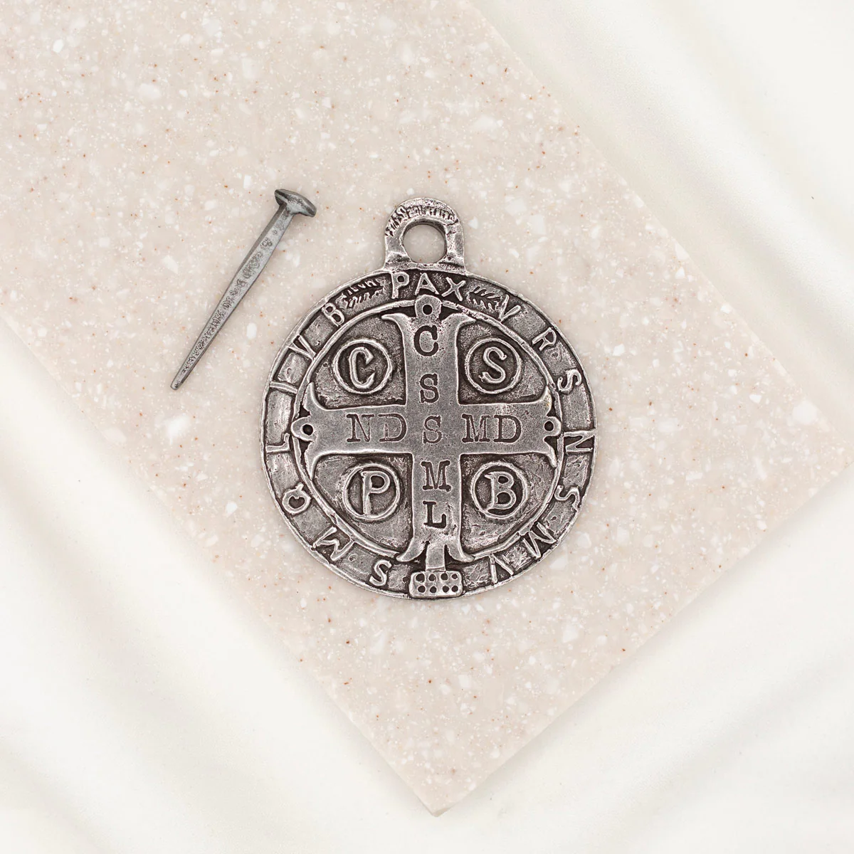 House Blessing Medallion – Round Saint Benedict Medal - Blessed Bands