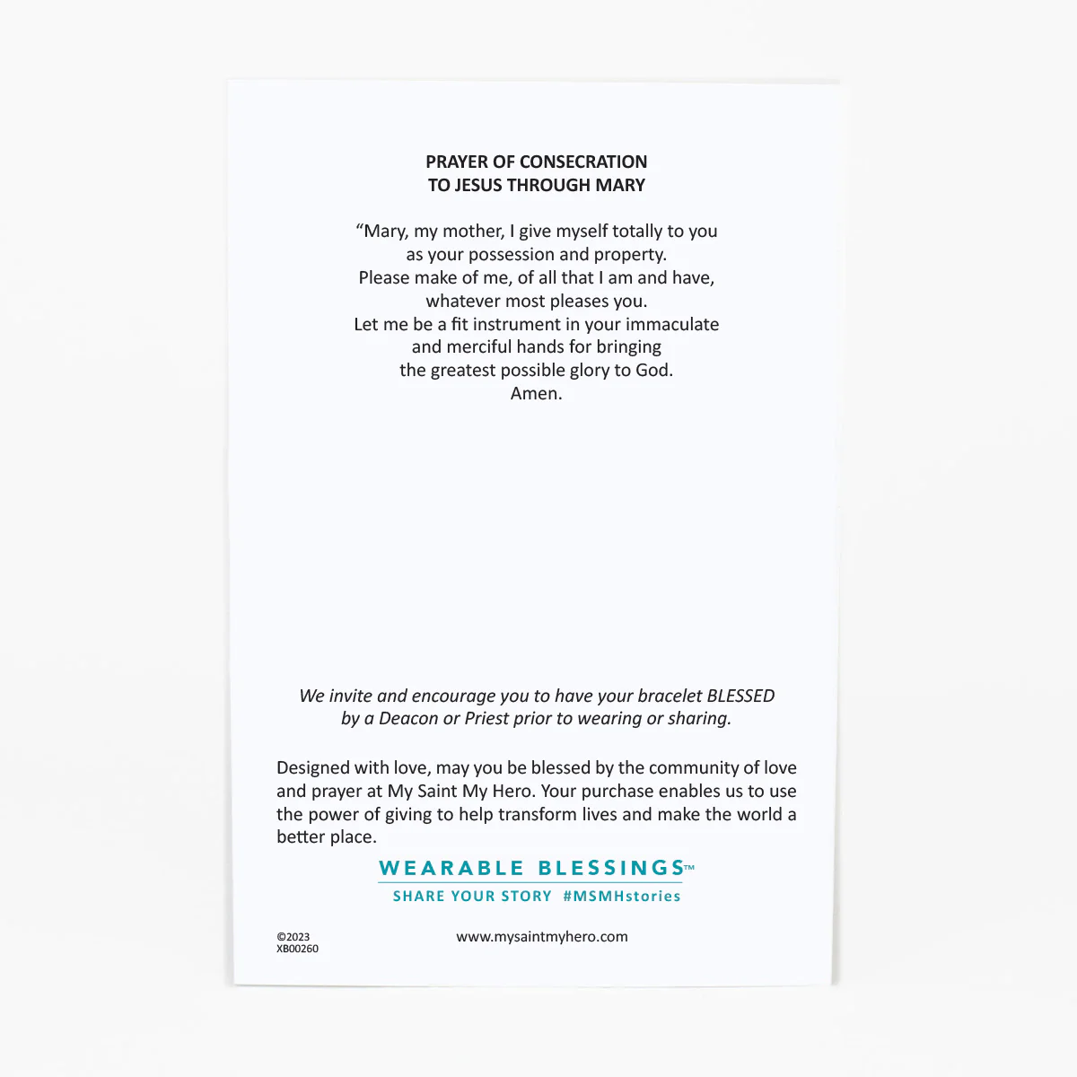 Marian Consecration Bracelet – Faith, Hope & Devotion - Blessed Bands