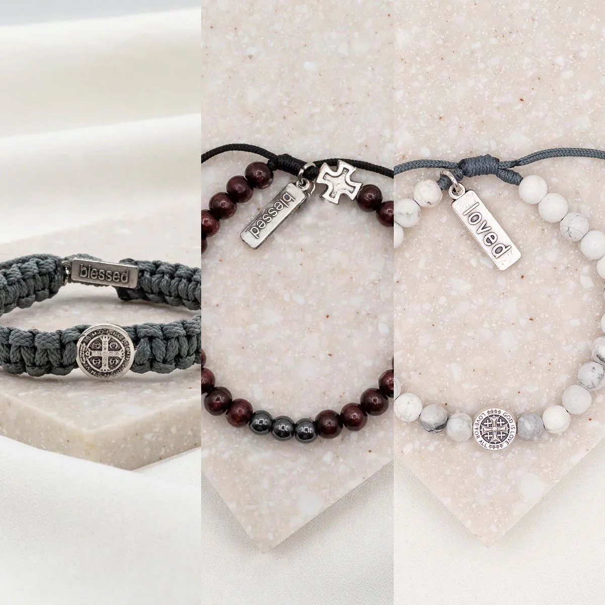 Faith-Inspired Dad’s Bracelet Set – Symbol of God’s Love & Hope - Blessed Bands