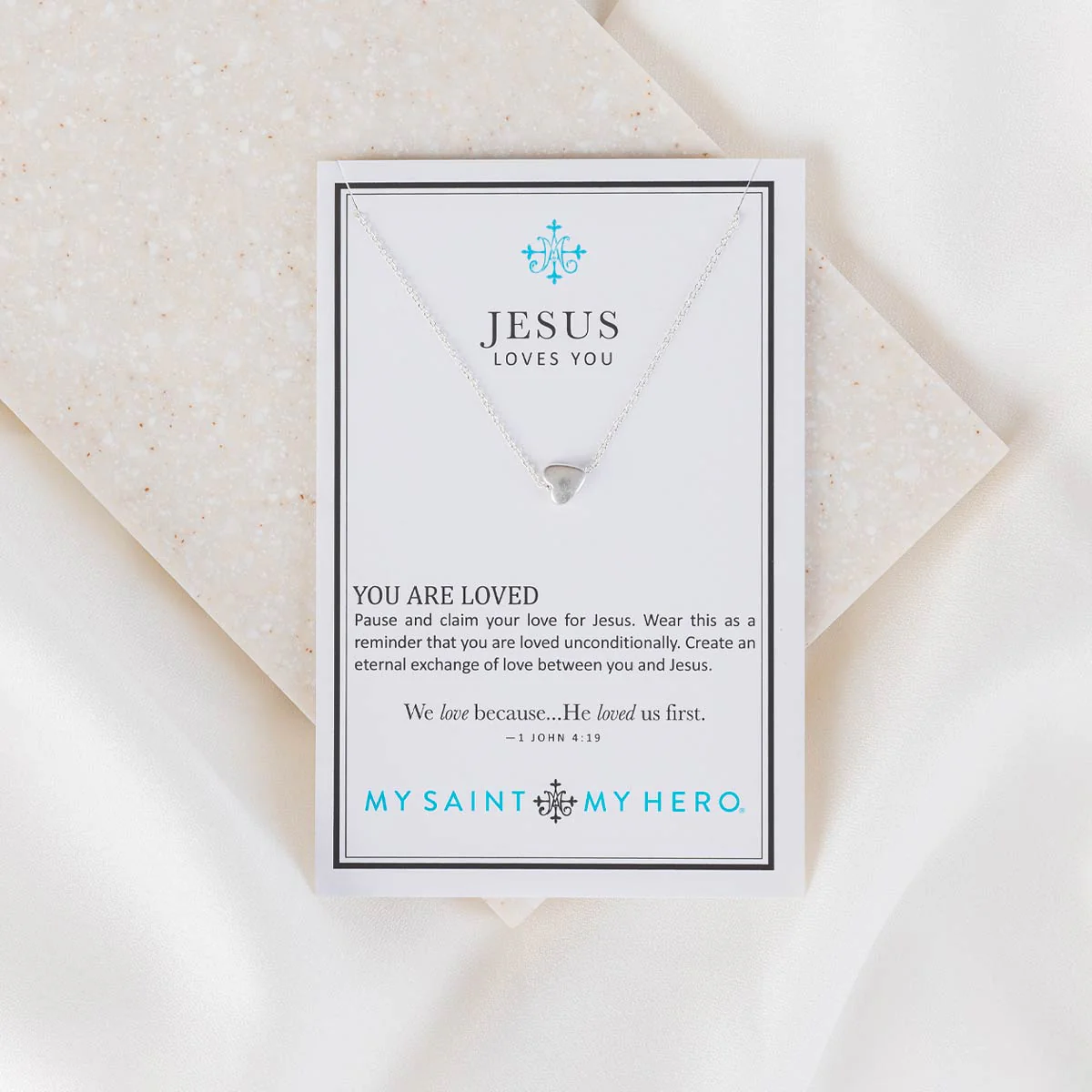 Jesus Loves You Necklace – Faith & Love Reminder Jewelry - Blessed Bands