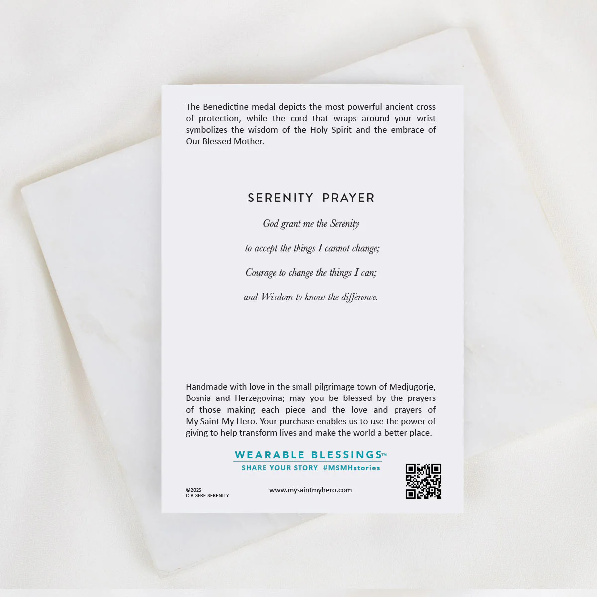 Serenity Blessing Bracelet – Peace & Faith Reminder - Blessed Bands