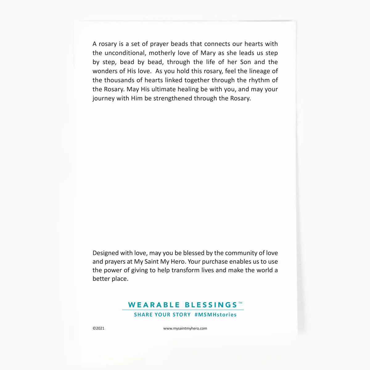 Rosary Bead Necklace – Prayer & Faith Devotional Jewelry - Blessed Bands