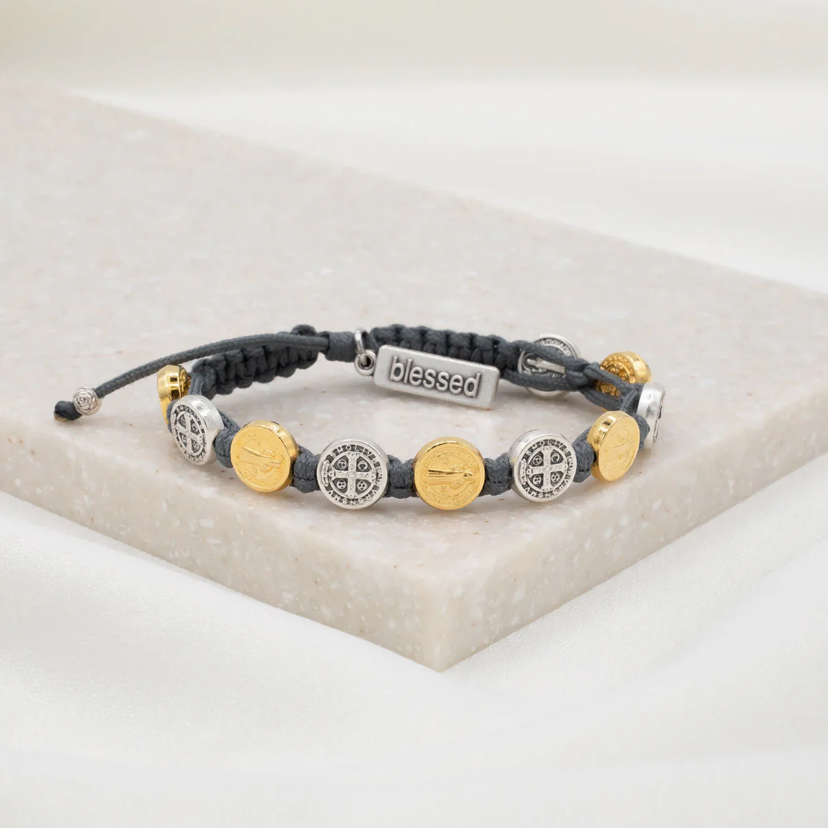 Benedictine Blessing Bracelet – Mixed Metals Faith Jewelry - Blessed Bands