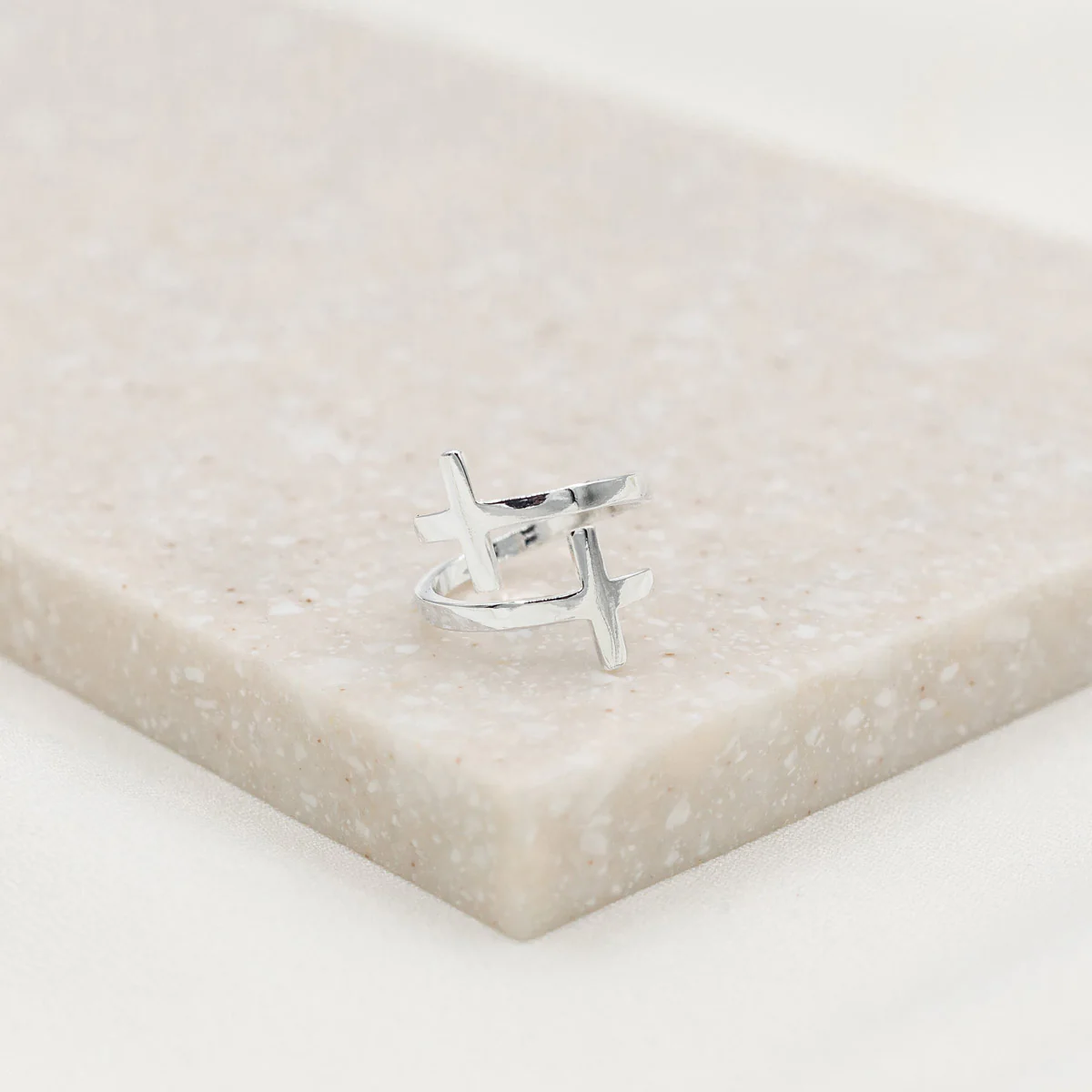 Pillar of Faith Cross Ring – Strength & Christian Symbol - Blessed Bands