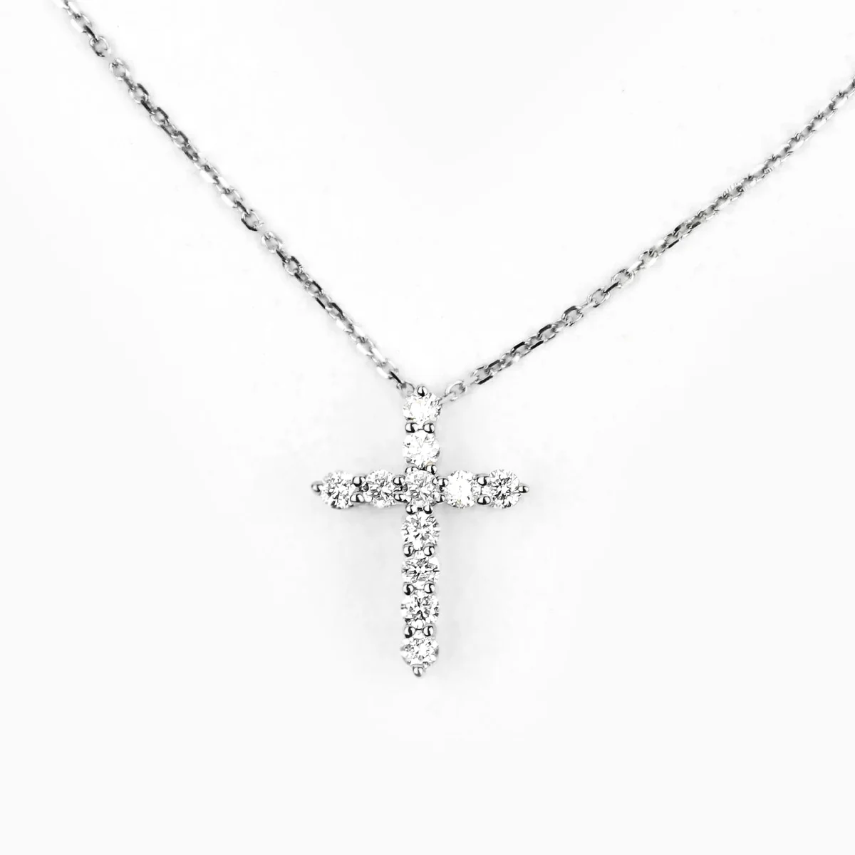Heart of Jesus Diamond Cross Necklace – Faith & Love - Blessed Bands