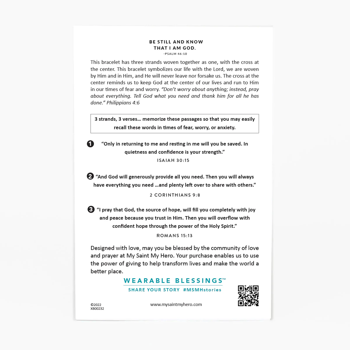 Be Still Prayer Bracelet with Amazonite Stone - Blessed Bands