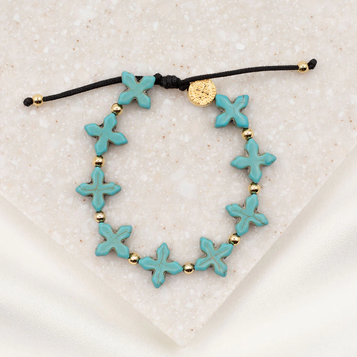 Grounded in Faith Beaded Cross Bracelet – Spiritual Strength - Blessed Bands