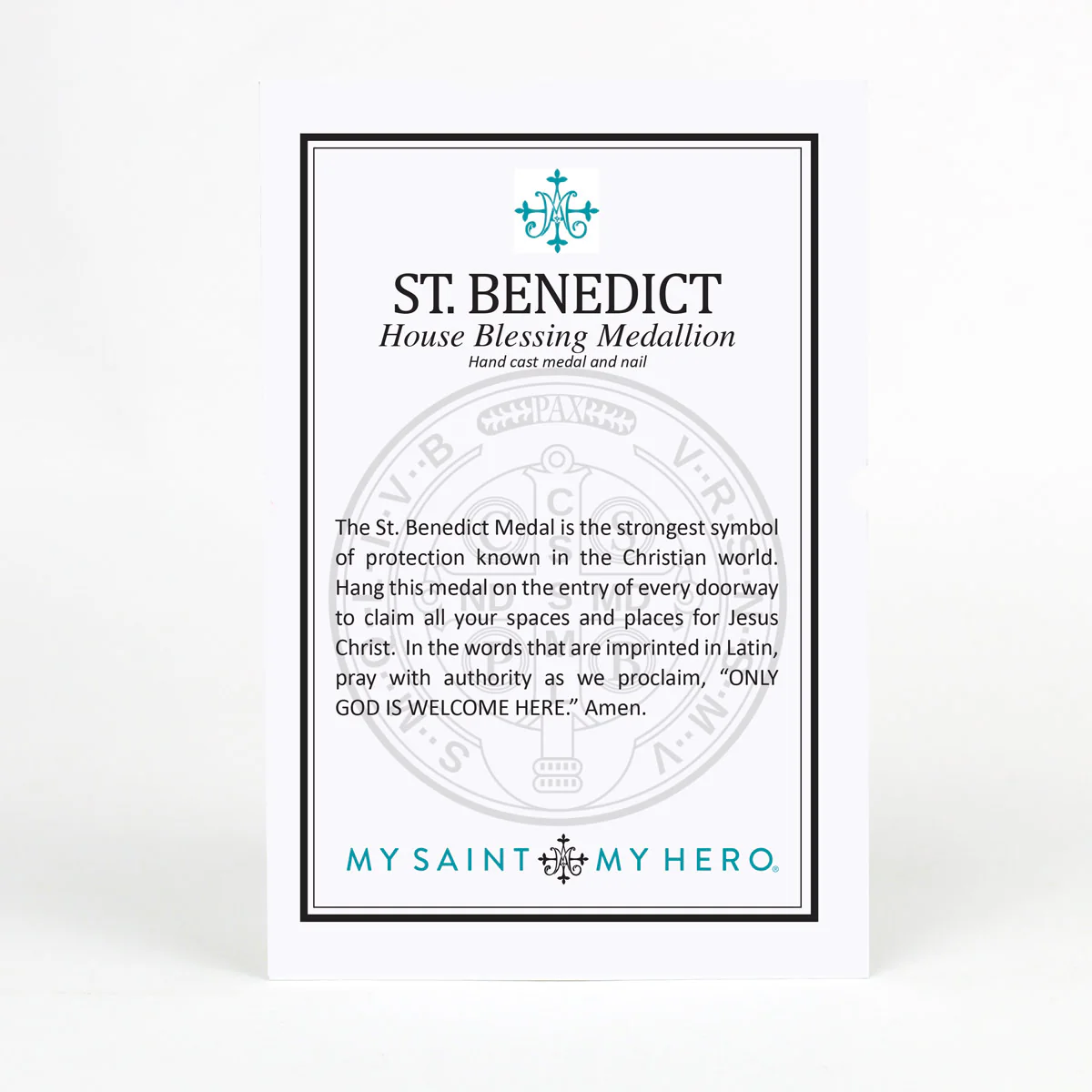 House Blessing Medallion – Round Saint Benedict Medal - Blessed Bands