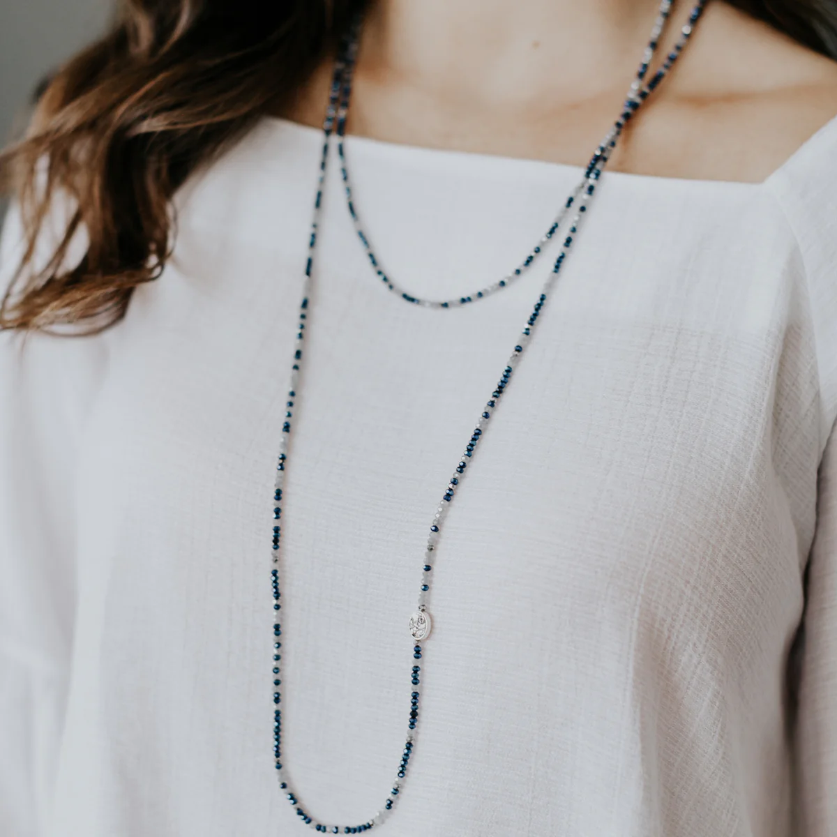 Archangel Michael Protection Morse Code Prayer Necklace - Blessed Bands