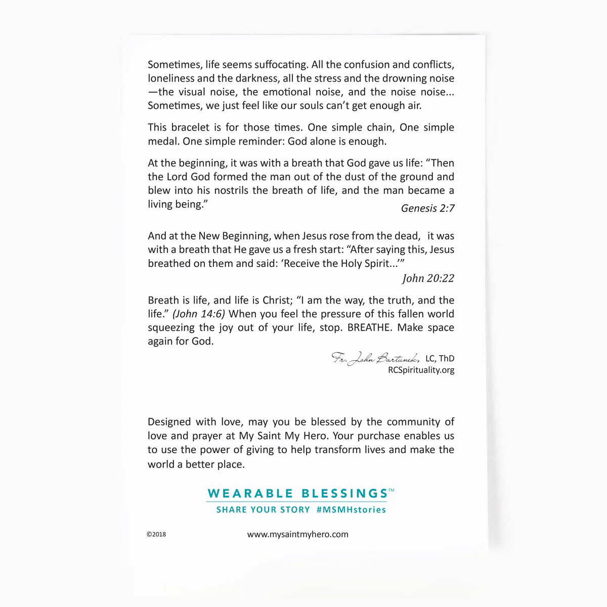 Breathe Chain Bracelet – Trust & Peace in God - Blessed Bands