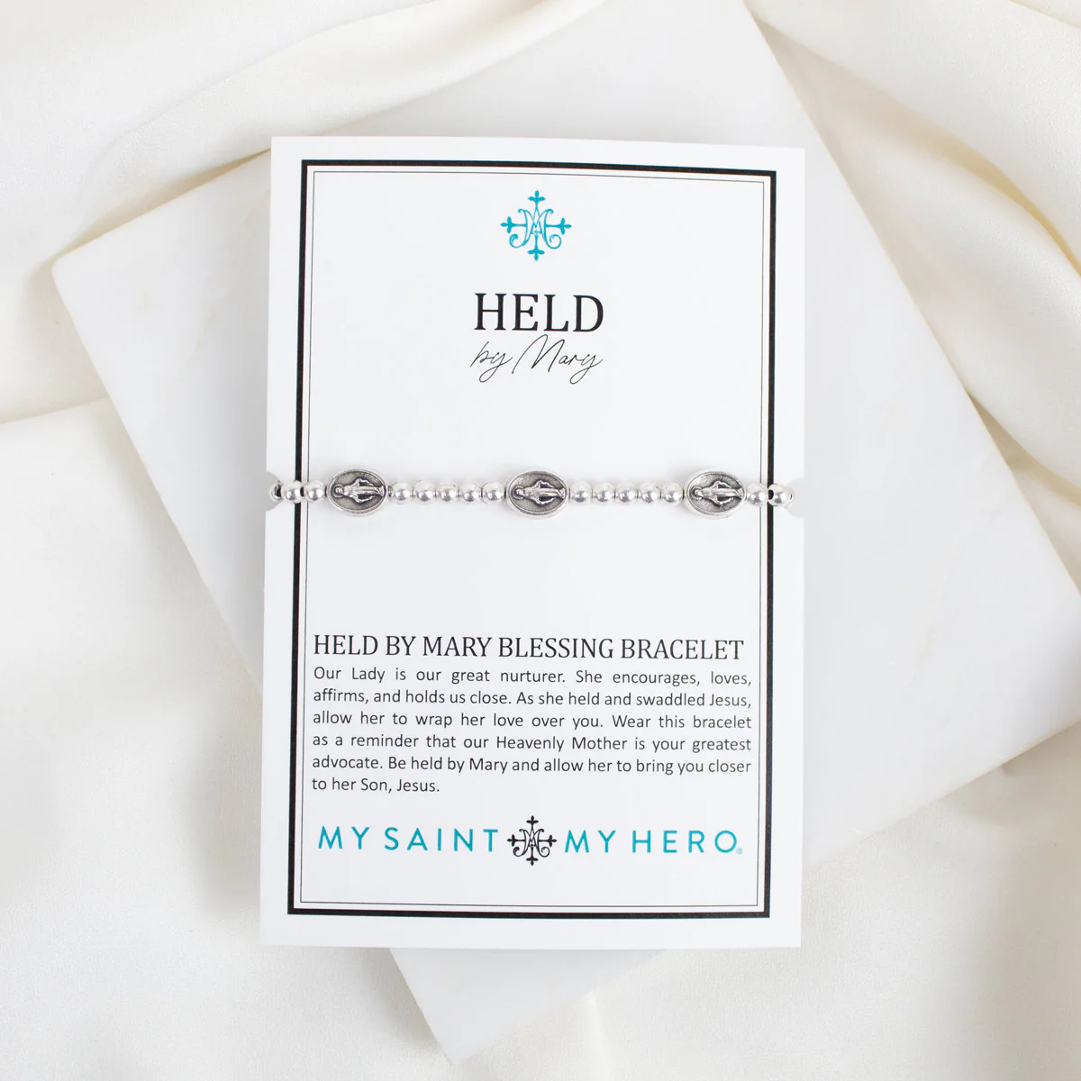 Held by Mary Blessing Bracelet – Faith & Comfort Jewelry - Blessed Bands
