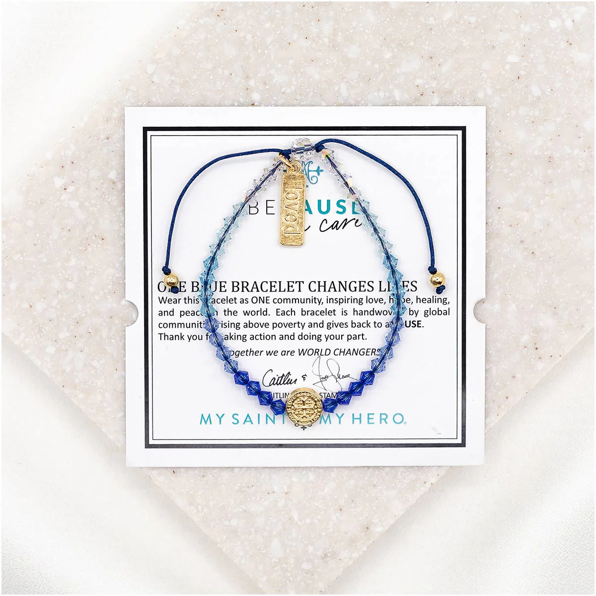 BeCause We Care Ombré Crystal Scleroderma Bracelet - Blessed Bands