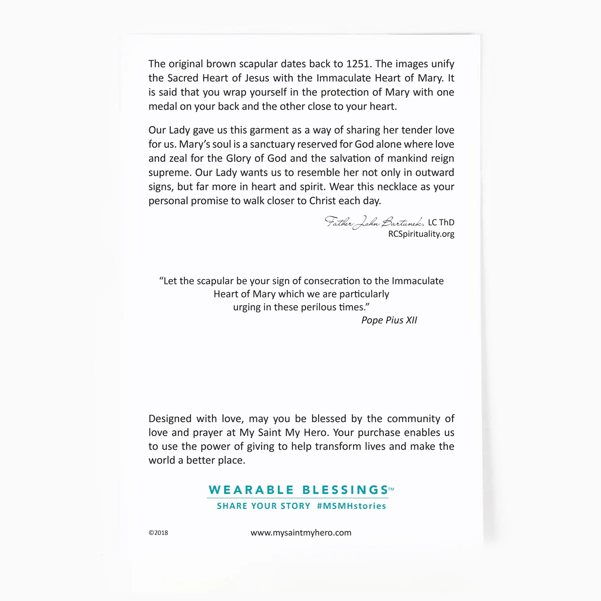 Garment of Grace Petite Scapular Necklace – Faith & Protection - Blessed Bands