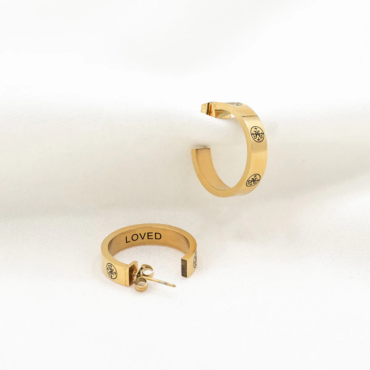 Greatest Love Earrings – Deuteronomy 6:5 Scripture Jewelry - Blessed Bands