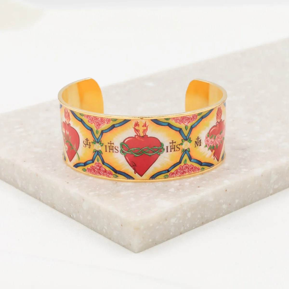 Holy Family Everlasting Heart of God Cuff – Faith & Love - Blessed Bands