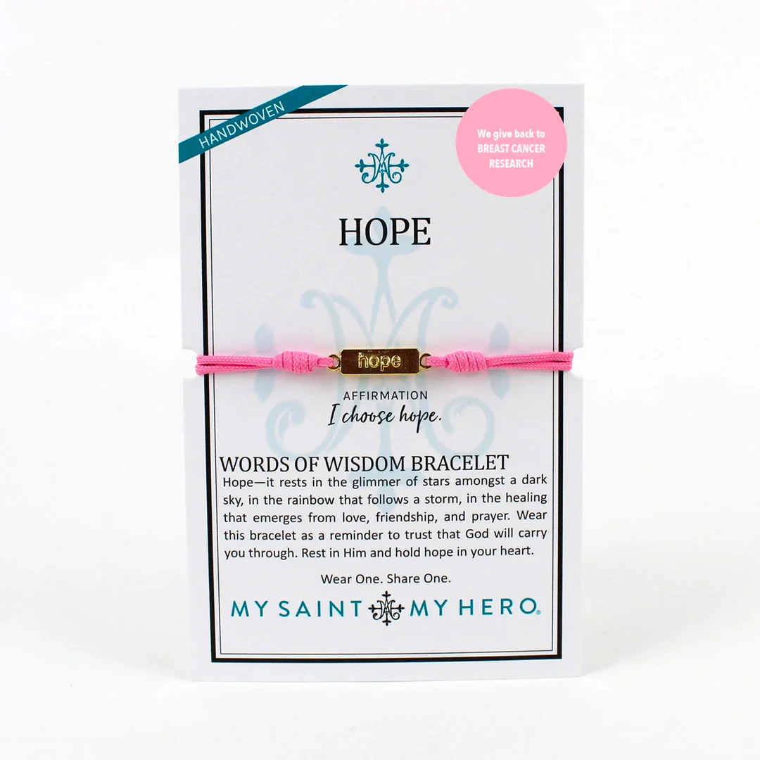 Hope Pink Breast Cancer Awareness Bracelet – Faith & Strength - Blessed Bands