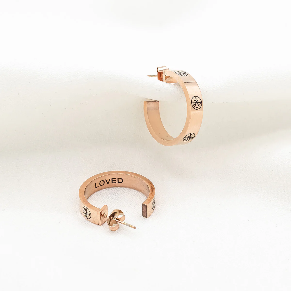 Greatest Love Earrings – Deuteronomy 6:5 Scripture Jewelry - Blessed Bands