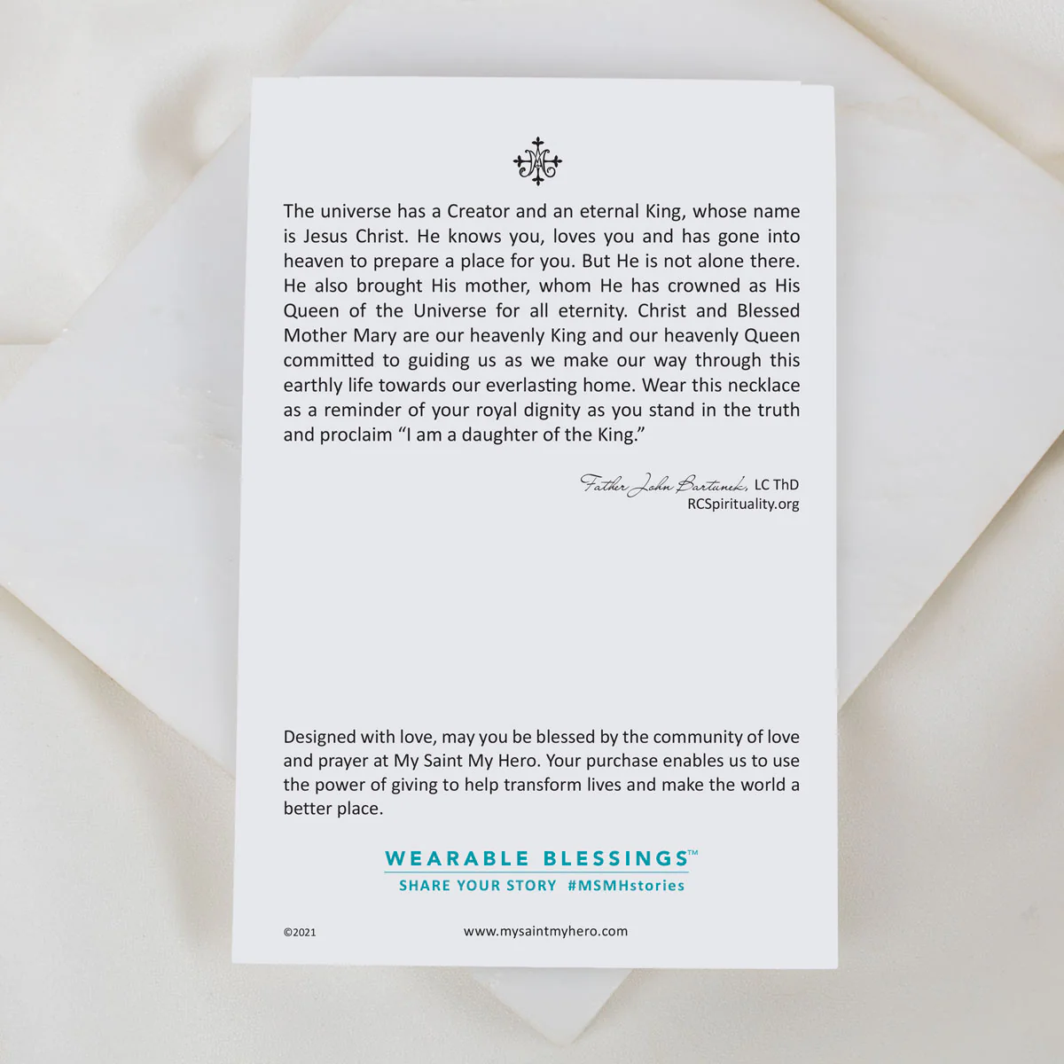 Queen of the Universe Marian Faith Petite Necklace - Blessed Bands