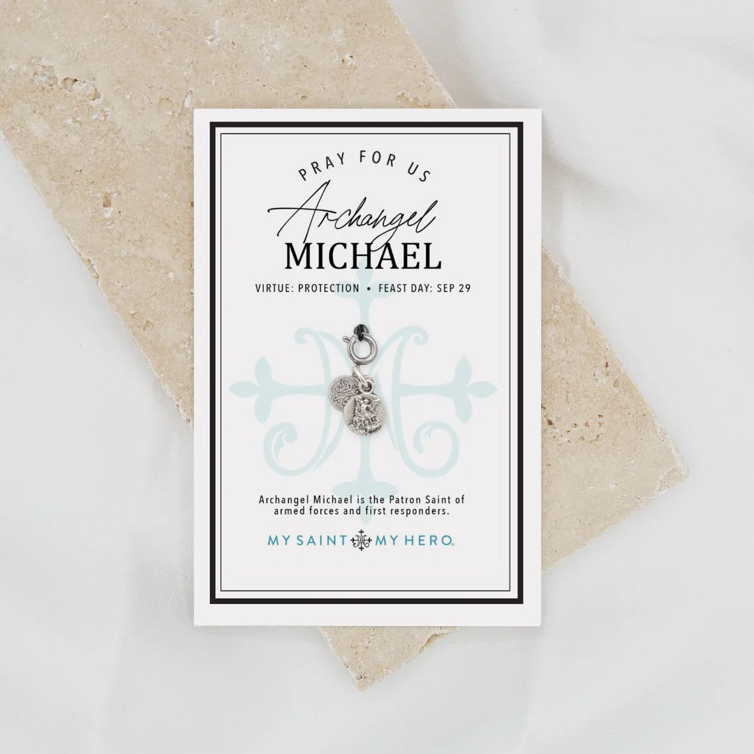 Archangel Michael Round Christian Protection Medal - Blessed Bands